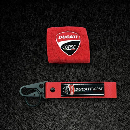 Motorcycle Embroidery Front Fluid Oil Brake Reservoir Sock Cover for Ducati Monster Panigale Diavel Superleggera V4 V2 Scrambler