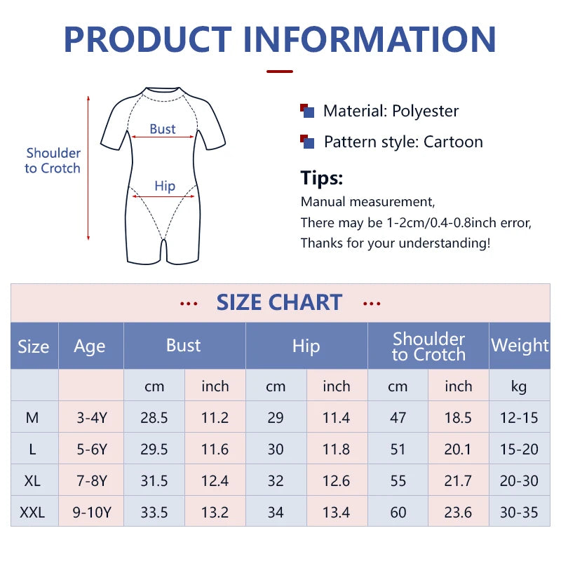 Baby Boy One-piece Swimsuit Short Sleeve Swimwear For Kids Toddler Girls Cartoon Unicorn Infant Korea Child Bathing Suit 원피스수영복
