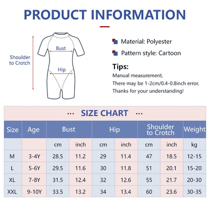 Baby Boy One-piece Swimsuit Short Sleeve Swimwear For Kids Toddler Girls Cartoon Unicorn Infant Korea Child Bathing Suit 원피스수영복