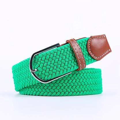 Women's Belt Fashion Casual Woven Elastic Belt Outdoor Sports Military Tactical Strap Climbing Work Belt Unisex Jeans Pants
