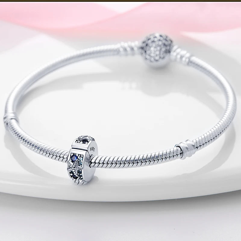 Ocean Series - Original Genuine 925 Sterling Silver Turtle Crab Mermaid Charm Beads Suitable for 3mm Bracelet DIY Making Pendant