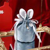 New Rabbit Ears Candy Bag Easter Drawstring Bag Velvet Draw String Candy Bags Gift Packing Bags Party Decoration Drop Shipping