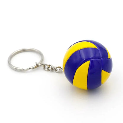1xFashion PVC Volleyball Keychain Ornaments Business Volleyball Gifts Beach Ball Sport For Players Men Women Key Chain Gift 2024