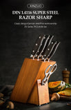 XINZUO Professional Full 7 PCS Knife Set German 1.4116 Stainless Steel Kitchen Knives Sets Best Kitchen Slicing Santoku Tool