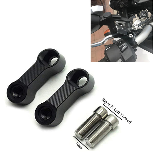 Motorcycle Rearview Mirrors Extension Riser Extend Adapter Mirror Extender Adapters Riser Supplies Rear View Base Mirrors Black