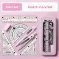 7-Piece Compass and Ruler Set Student Ruler Set Cute Rriangle Ruler Set Exam Specific Ruler Box Set Ruler Set School Starts