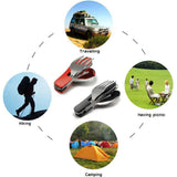 Juego de utensilios plegables para acampar: combinación multifuncional de cuchillo, tenedor y cuchara para actividades al aire libre y deportes, Camping, Picnic y viajes