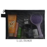Women Mesh Cosmetic Bag Travel Storage Makeup Bag Organizer Female Make Up Pouch Zipper Clear Small Large Toiletry Beauty Case