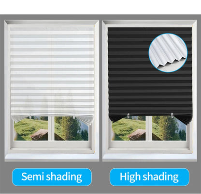 Self-Adhesive Pleated Blind High Shading Non-Woven Window Shade Bathroom Kitchen Balcony Zebra Blackout Curtain
