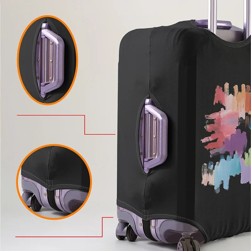 Abstract color block pattern luggage protection cover, suitable for 18-32 inch luggage covers, luggage handle gloves, travel acc