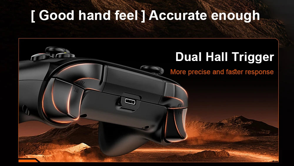 Lenovo S02 Wireless Bluetooth Gaming Controller, Dual Hall Trigger Wireless Gamepad, For Switch, PC, Android, IOS, TV