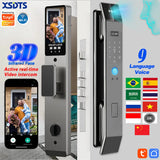 XSDTS Wifi Tuya APP Face Recognition Smart Door Lock With Camera Video Call Voice Intercom Digital Door Lock Automatic Door Lock