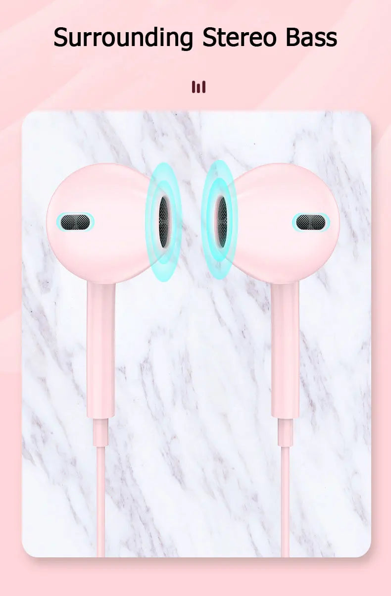3.5mm In-Ear Earphone Wired with Microphone Earbuds White And Black Headphone Earphones for MP3 MP4 Samsung Huawei Xiaomi Phones