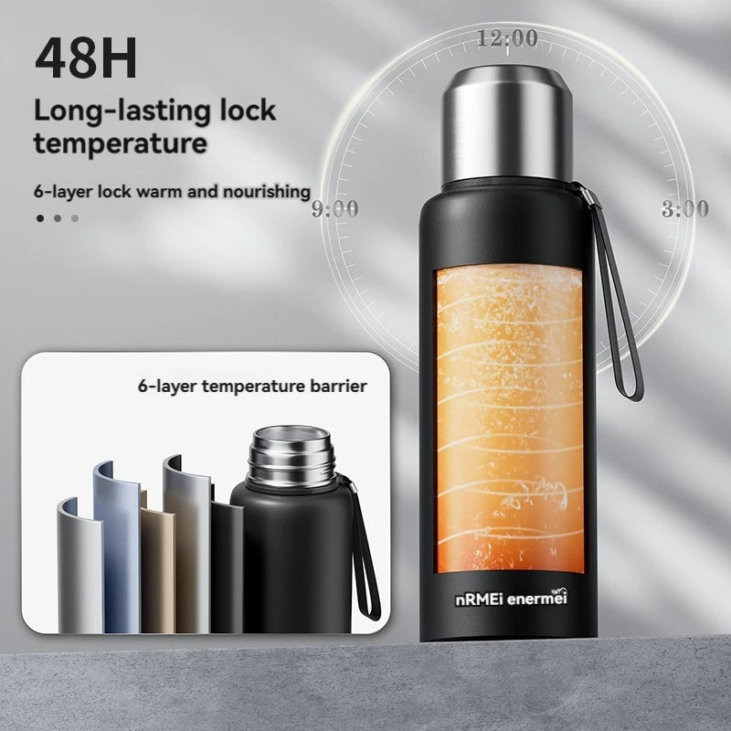 1.5L Thermos Bottle Insulated Water Bottle Hot water bottles stainless steel tea coffee cup Vacuum Flask mug thermal containers
