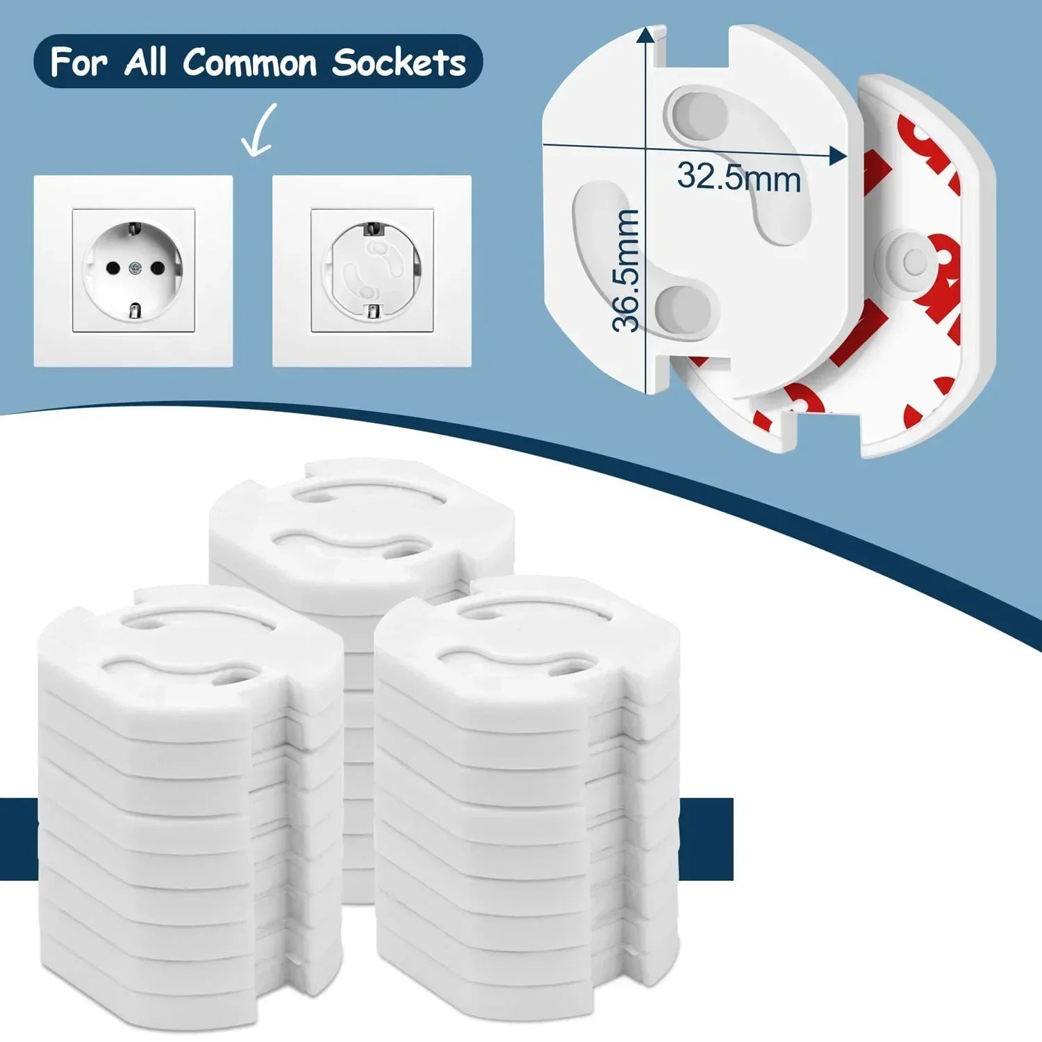 10 protectores de enchufes con orificio para descarga eléctrica, para niños, bebés, seguridad eléctrica, cierre de plástico, tapa de salida.