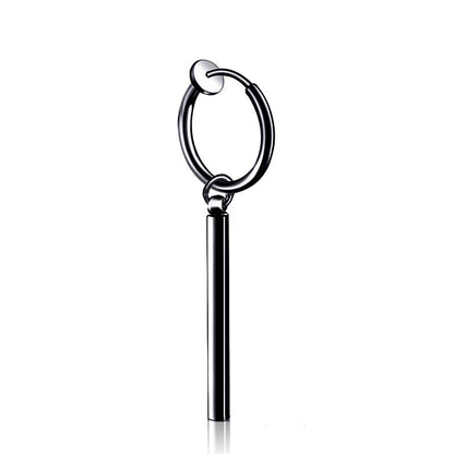 Kiss Jewelry Titanium Steel Punk Cool Men Women Ear Clip Stud Earrings Long Stick Pendant Fashion Hip Hop Drop Party Earring