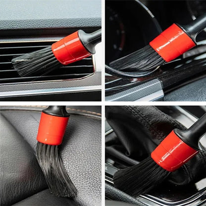 Kit de 1/5 cepillos de limpieza para coche, cepillos de detalle para el interior del coche, juego de cepillos de limpieza para llantas de plástico