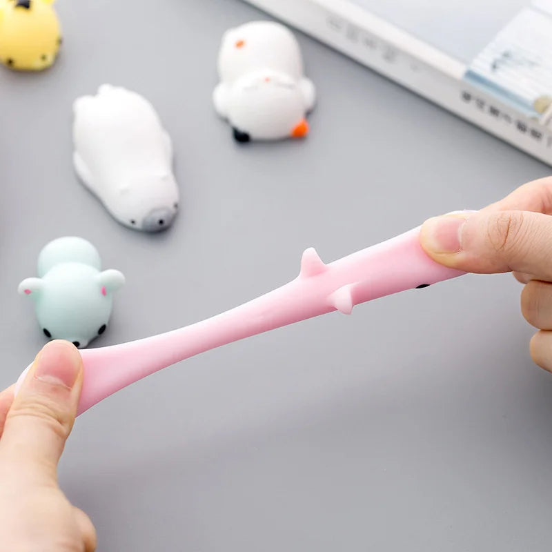50-5 piezas de Mochi Squishies Kawaii Anima, juguetes blandos para niños, pelota antiestrés, regalos de fiesta, juguetes para aliviar el estrés en cumpleaños 