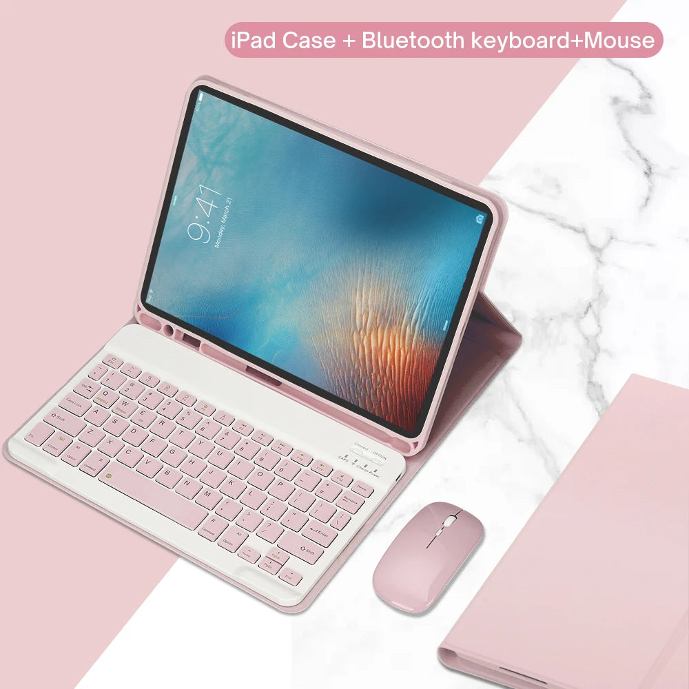 For iPad 5th Gen 2017 6th Gen 2018 9.7inch Case, Bluetooth keyboard case for iPad Air 1st 2nd Pro 9.7inch