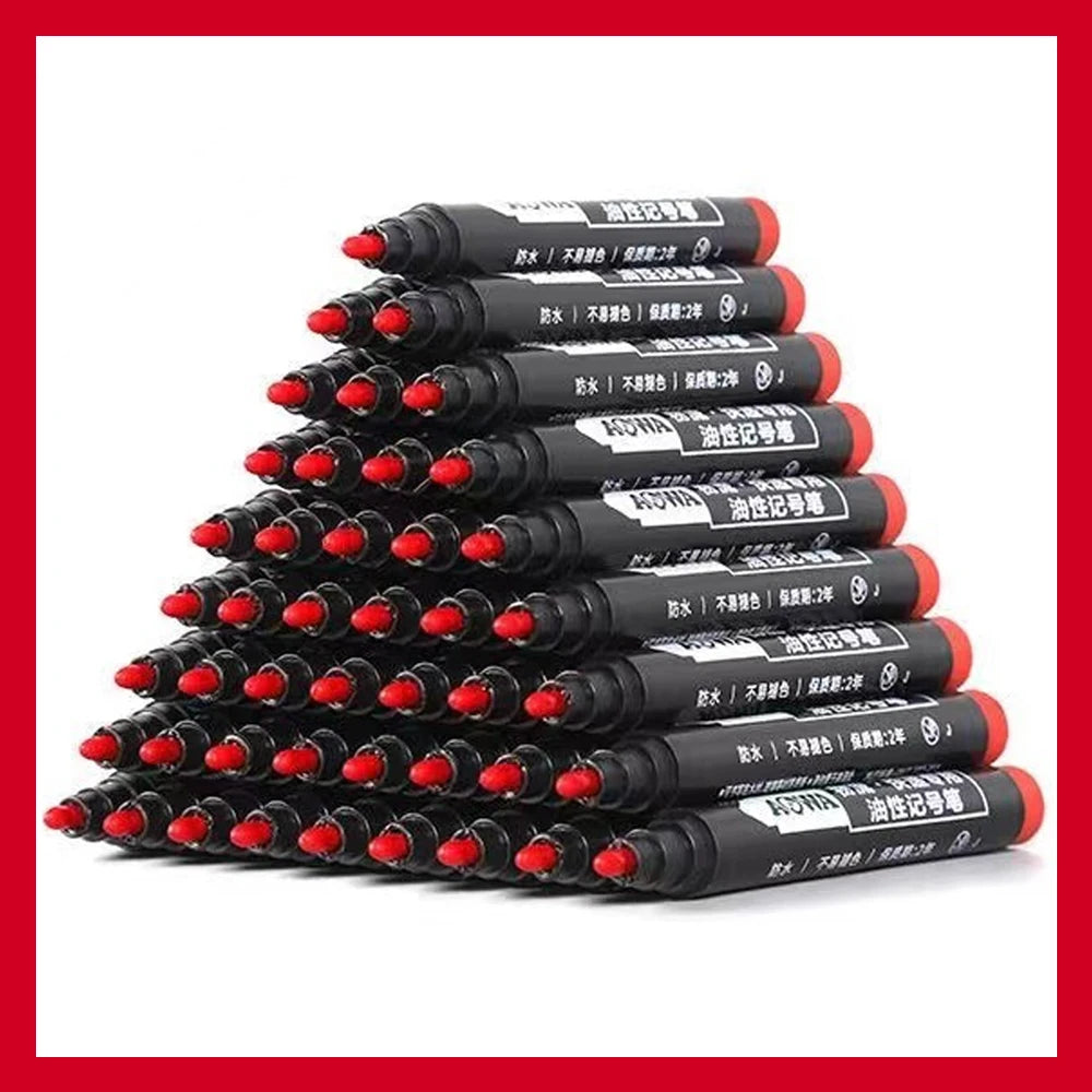 5-50Pcs Waterproof Oil-based Marker Pen Markers Black Blue Red Ink for Glass Metal Stationery Art Drawing Office School Supplies