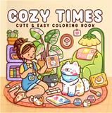 Cozy Atmosphere Relaxing Coloring Book for Adults and Teens Bold Easy-to-follow Patterns and Girl Moments