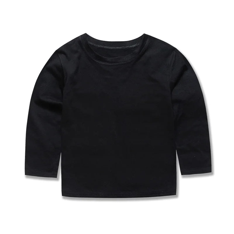 Boys Girls T Shirt Long Sleeves 1 to 2 3 4 5 6 7 8 9 10 11 12 13 14 Years 100% Cotton Toddler Boy Shirts for Teens Girl Clothes