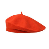 Fashion Warm Winter Wool Berets Hat Retro Solid Color French Artist Hat All Matched Elegant Plain Cap Lady