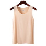 Summer Women Tank Tops Ice Silk Seamless Vest  Female Thin Breathable Sleeveless Shirts Slim Camisoles Undershirts Black M-4XL