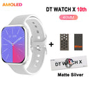 DT Watch 10 SmartWatch DT Watch X Amoled 46mm Screen Video Play Local Music 4GB NFC ChatGPT Compass SmartWatch For Apple Android