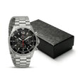 Relógio masculino cronógrafo solar diver em aço inox a prova de agua 200mm
