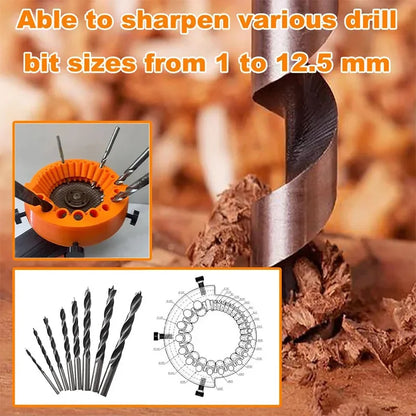 Upgrade 118 Degree Angle Grinder Drill Bit Sharpener Power Drill Bit Grinding Tool for 2 to 13mm Drill Bits