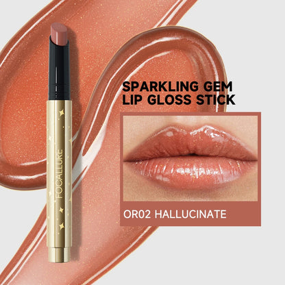 FOCALLURE Pearlescent Lip Gloss Stick Moisturizing Long Lasting Sexy Sparkling Lip Balm Shimmer Lipstick Pen Makeup Cosmetics