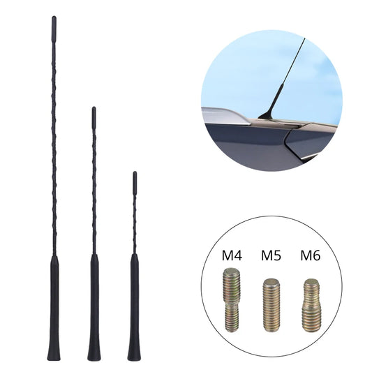 Antena de carro 9 "11" 16 "com parafuso m4 m5 m6 recepção de sinal de carro am amplificador de rádio fm impulsionador universal antena impulsionador
