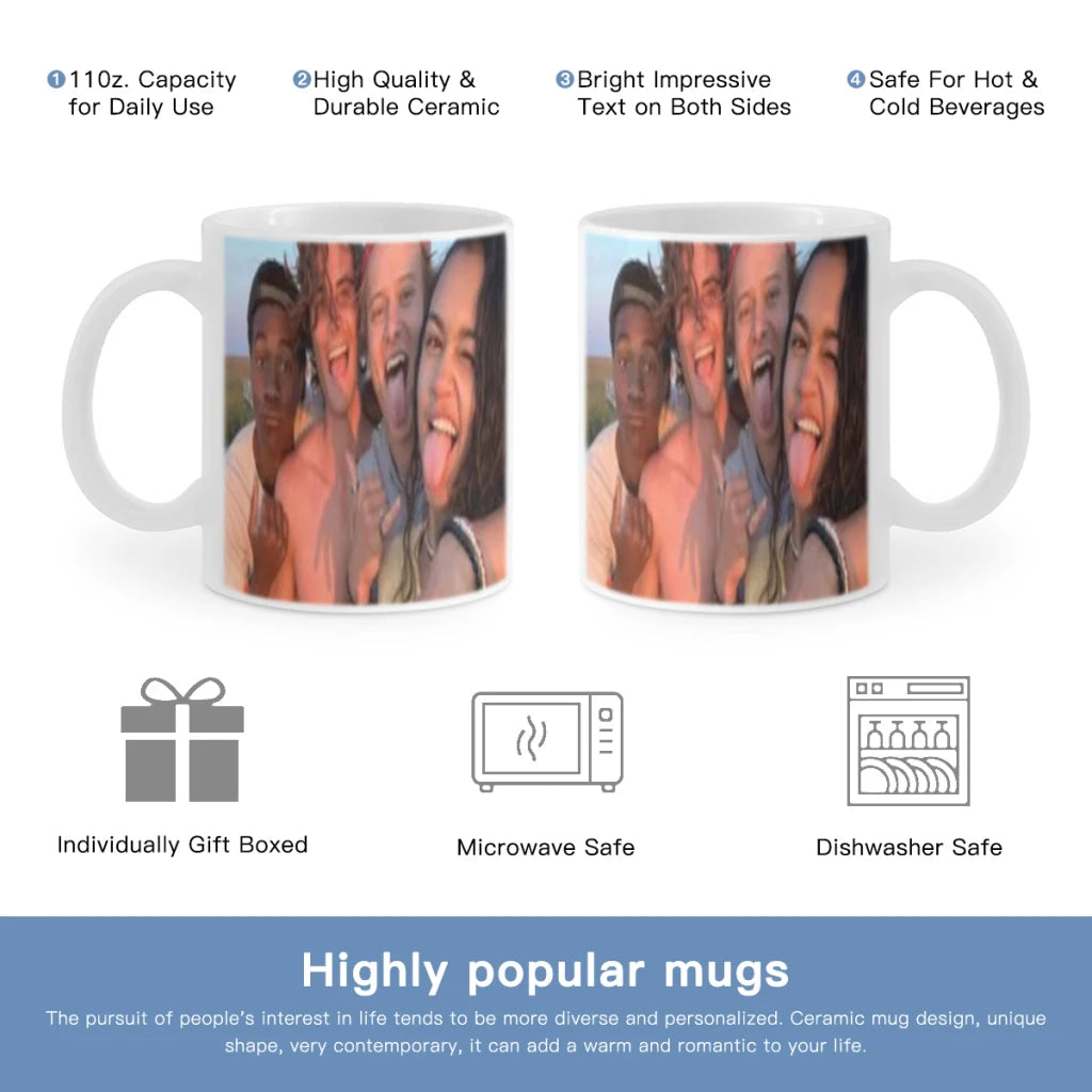 O-Outer Banks Anime Free shipping 11OZ Coffee Mug Beer Mugs Tea Milk Cup For coffee Surprised Gift