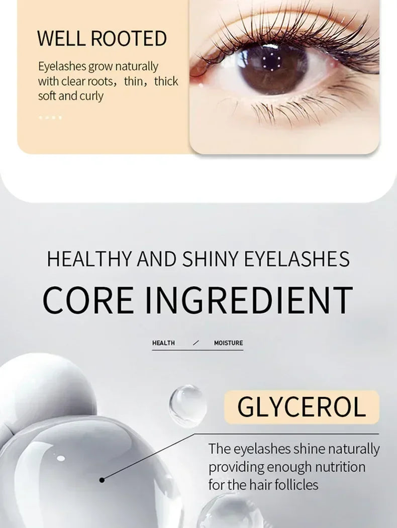 Fast Eyelash Growth Serum Natural Eyelash Eyebrow Enhancer Longer Fuller Thicker Lashes Nourish Treatment Eye Beauty Care Makeup