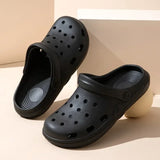 Tamancos de jardim para mulheres e homens, sandálias de praia, dedo do pé largo, sapatos Holey, chinelos de chuveiro, ao ar livre, senhoras, verão