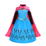 Elsa Anna Kid Princess Girls Dress Rapunzal  Kids Cosplay Halloween Vestidos Children Costume Birthday Party Dress