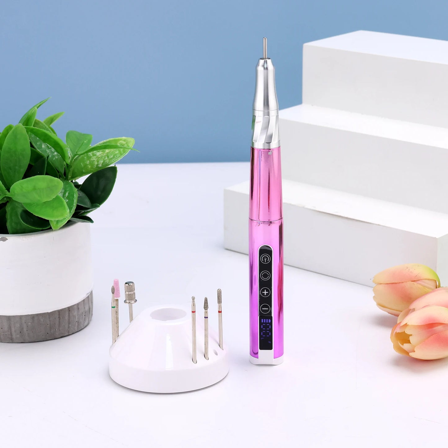 85w Brushless Motor Cordless Nail Drill 35000RPM Electric Handle Pen Drill Pedicure Rechargeable Handpiece Portable Base Charge