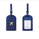 Women Men PU Leather Luggage Tag Suitcase Identifier Label Baggage Boarding Bag Tag Name ID Address Holder Travel Accessories