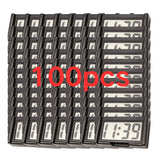 Mini Digital LCD Clock, Self-Adhesive Electronic Bracket Clock, Time and Day Display for Car Truck Dashboard, Auto Accessories