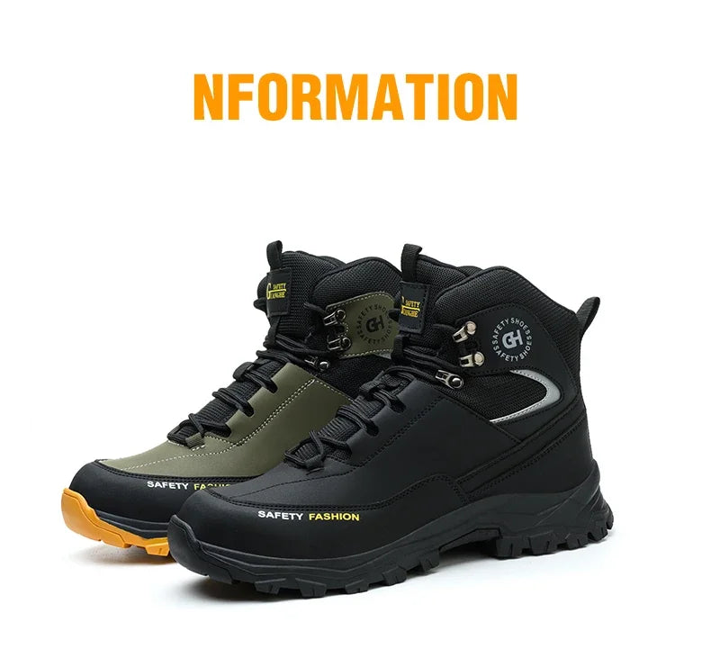 Waterproof Work Safety Boots Men Women Indestructible Anti smash Anti Puncture Work Shoes Protective Men Safety Shoes