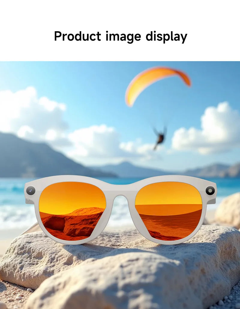 Lenovo 8K 2400W Smart AI Glasses Photo Video HD Shooting Camera Voice Call Translation Bluetooth Women Men Motorcycle Glasses