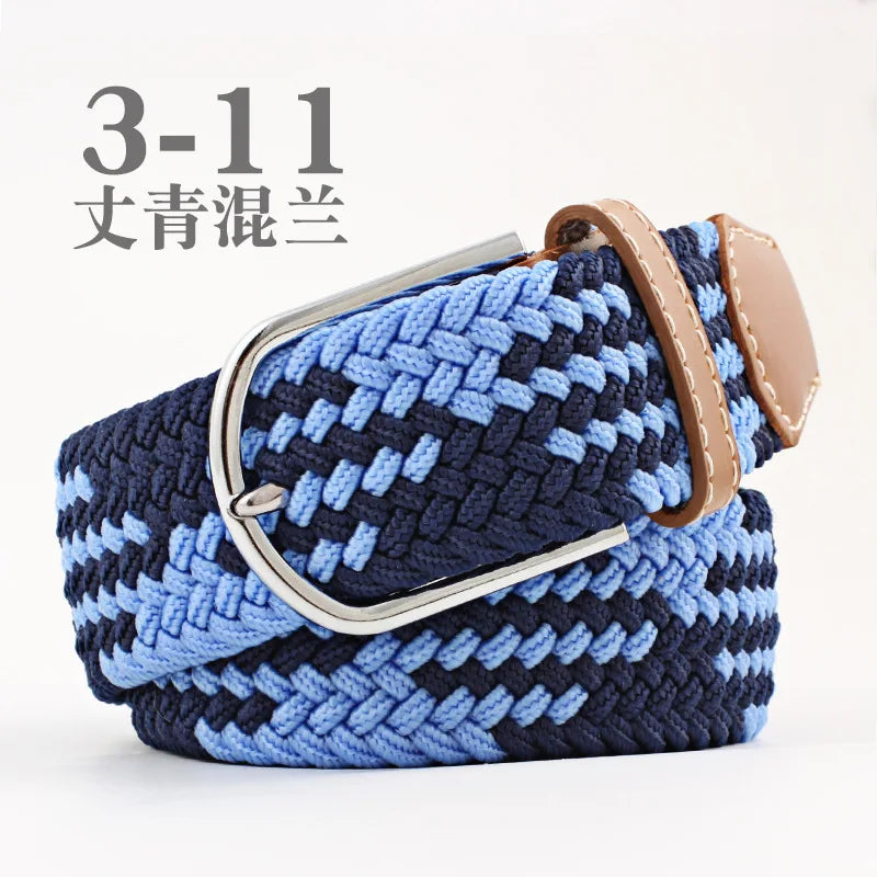 Stretch Woven Belt Unisex Canvas Belts Fashion Casual Student Belt Women Cinturon Male Waistband 105cm