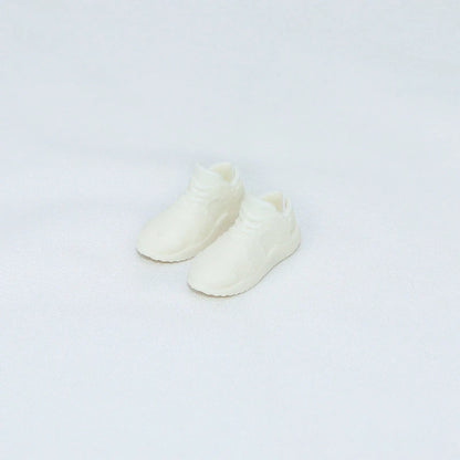 HOUZIWA White Black  OB11 Doll Shoes Plastic