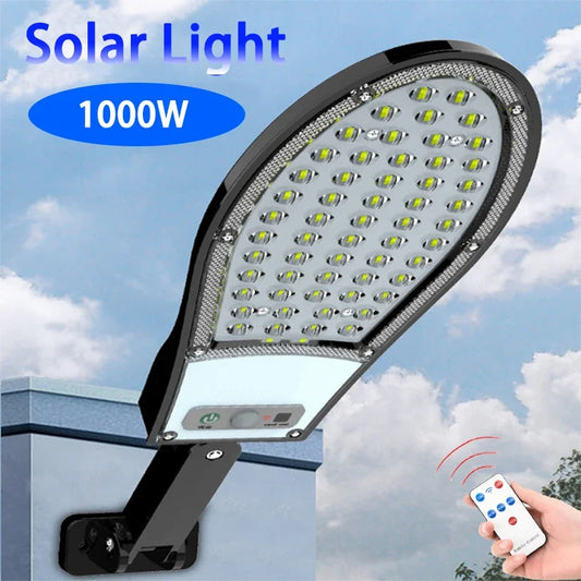 Luces solares para exteriores, potentes, para pared de jardín, con sensor de movimiento, IP66, impermeables, para calle