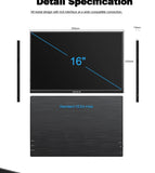 ZEUSLAP 16" 2.5K 144hz Portable Monitor 2560*1600 16:10 100%sRGB 500Cd/m²  Travel Gaming Display for Laptop Switch ps4 ps5 Xbox
