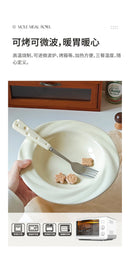 French Tableware Ins Style Ceramic Dishes Family High-value Bowl 8-inch Plate Dish Soup Bowl Cream Style