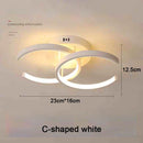 Modern LED Ceiling Light 2 Rings Creative Design Ceiling Lamp Indoor Lighting Fixtures Hallway Balcony Aisle Office Light