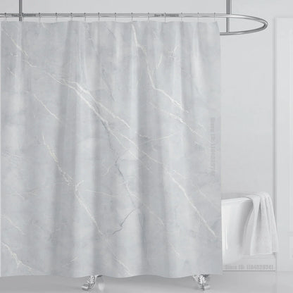 Marble Waterproof Shower Curtain Waterproof Shower Curtain for Bathroom Decor Printed Washable Shower Curtain with Hooks