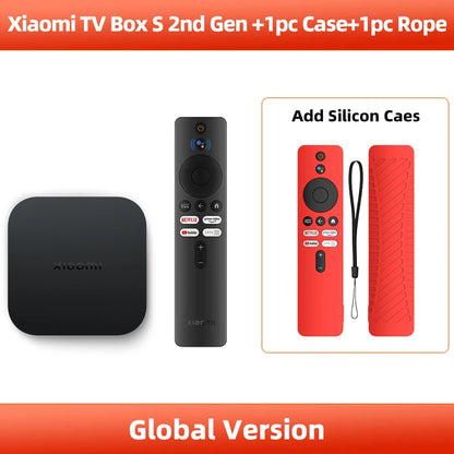 Global Version Xiaomi Mi TV Box S 2nd Gen 4K Ultra HD Google TV 2GB 8GB Dolby Vision Google Assistant Netflix Wifi Media Player